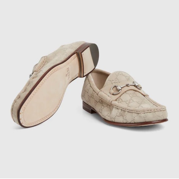 Gucci Men's Horsebit 1953 Loafer Oatmeal Size 10 MSRP $1,050 - Picture 5 of 11